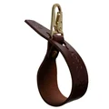 Oxxeløkka 30 cm - Cognac Karabinkrok flat - Messing