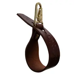 Oxxel&#248;kka 30 cm - Cognac Karabinkrok flat - Messing