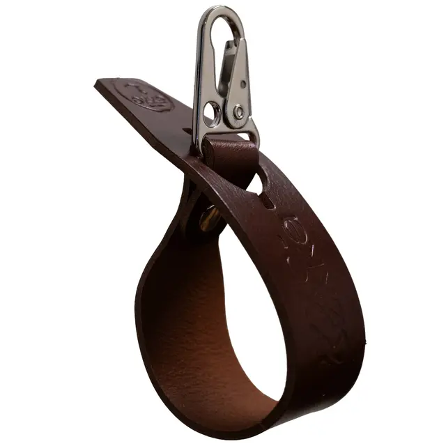 Oxxeløkka 30 cm - Cognac Karabinkrok flat - Blank 