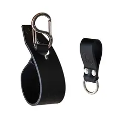 Oxxel&#248;kka 30 cm m/ belteoppheng - Svart Flat S-krok - Rustfritt st&#229;l