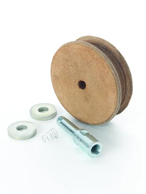 Profilert lærbrynehjul Record Power 