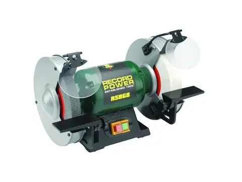 Benksliper 203 mm med hvit slipestein 40 RSBGB Record Power