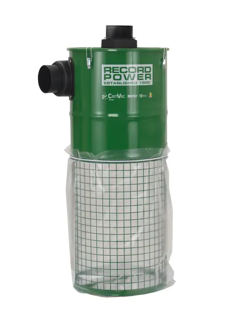 CamVac Veggmontert Syklonoppsamler 150L 2 stk. 100 mm koblinger, Record Power 