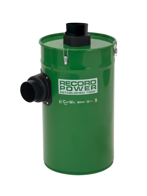 CamVac Syklonoppsamler 55L 2 stk. 100 mm koblinger, Record Power 