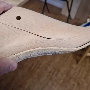 S&#229;lel&#230;r 4,5 mm, stripe ca.33x48 cm Vegetabilsk garvet