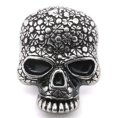 Concho klink - Hodeskalle bling - Nikkel 