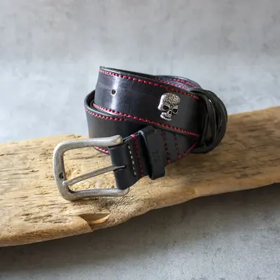 Concho klink - Hodeskalle bling - Nikkel 