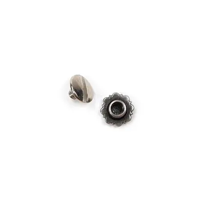 Concho postskrue -Old silver-12 mm 10pak 