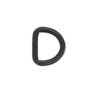 D-ring-sveiset Svart 25 mm - 6 pak