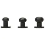 Gev&#230;rknapp 8x9 mm - Svart - 1 stk. Antikk messing
