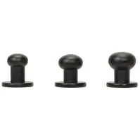Gev&#230;rknapp 8x9 mm - Svart - 1 stk. Antikk messing