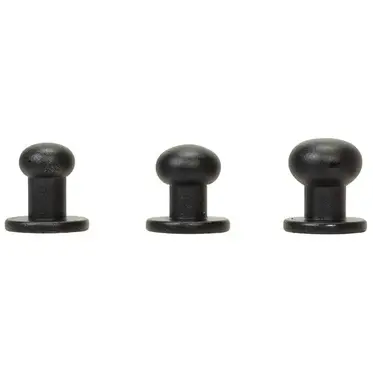 Geværknapp 8x9 mm - Svart - 1 stk. Antikk messing 