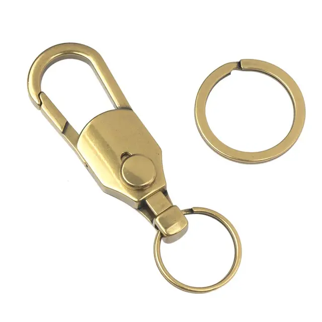 Nøkkelring karabinkrok - dobbel Old English Brass 