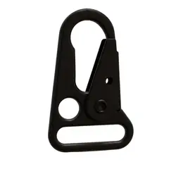 Karabinkrok flat 20 mm - Svart matt