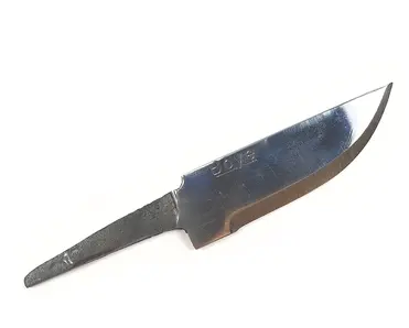 Knivblad 65x20 mm -blankpolert overflate Smidd av Boye Langklep