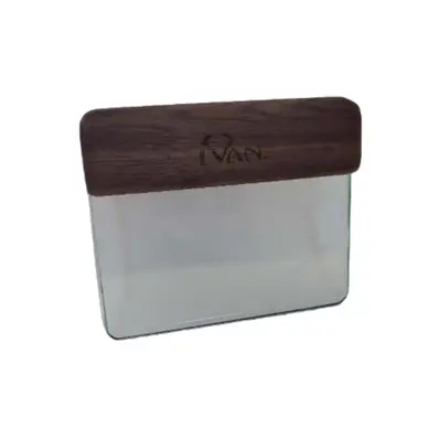 Glasspolerer med Walnut håndtak 120 x 100 mm 