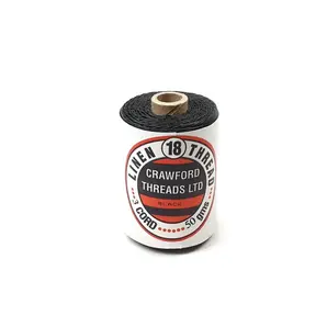 Lintr&#229;d 18/3  vokset - svart 50 gr. Tynn