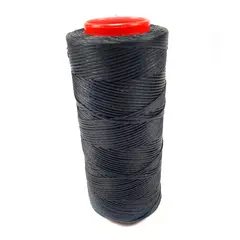 Tr&#229;d syntetisk vokset - Svart 100 gr. 0,8 mm