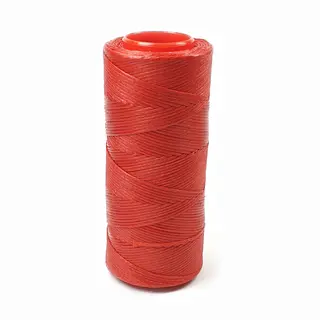 Tr&#229;d syntetisk vokset - R&#248;d 100 gr. 0,8 mm