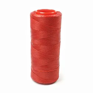 Tr&#229;d syntetisk vokset - R&#248;d 100 gr. 0,8 mm