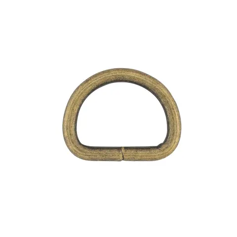 D-ring-sveiset AM 25 mm - 6 pak Antikk messing