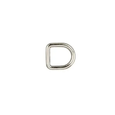 D-ring-sveiset nikkel 10x2.5mm - 6 pak 