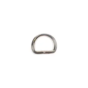 D-ring-sveiset nikkel 17/3,4 mm -10 pak