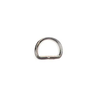D-ring-sveiset nikkel 17/3,4 mm -10 pak 