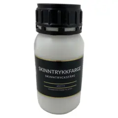 Skinnfelltrykkfarge Hvit 0,25 L Vannbasert