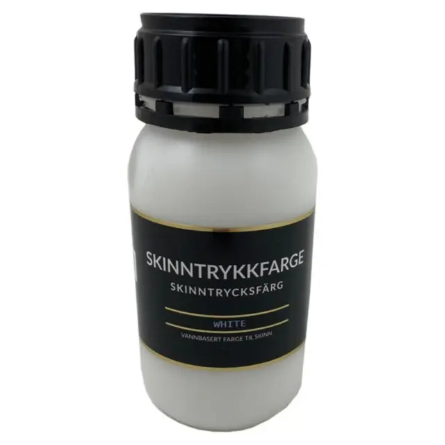 Skinnfelltrykkfarge Hvit 0,25 L Vannbasert 