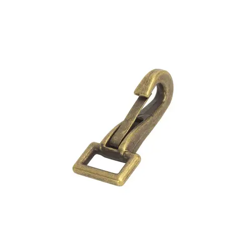 Hempe med fj&#230;rl&#229;s 13 mm - Antikk messing