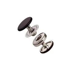 Trykknapp 10 mm - Svart - 10 pak 