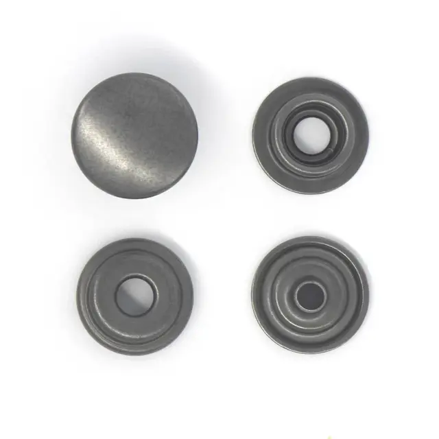 Trykknapp Line 24 - 15 mm - GM 100 pak Gun metall 