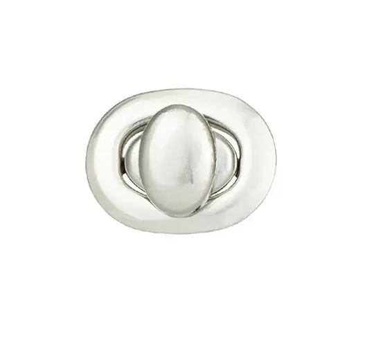 Veskelås 25 mm - Oval turn lock - NP Blank 