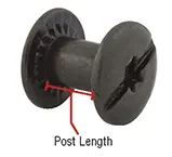 Chicago postskrue 1/4" - Svart 100 stk. 