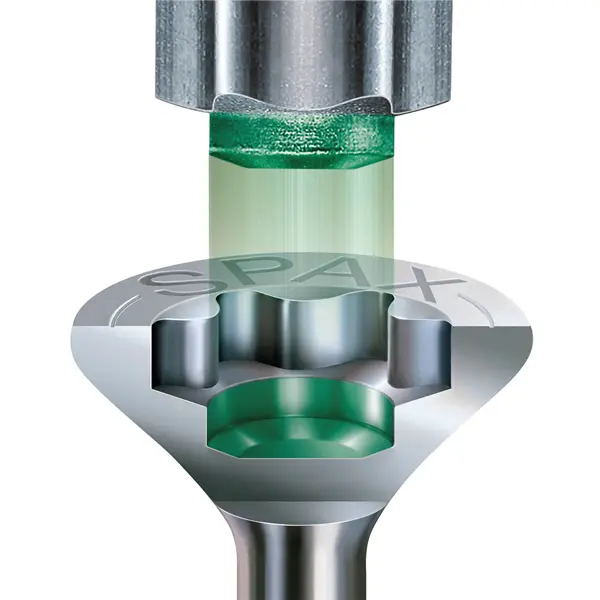 Treskrue Spax med Senkehode. 1000Stk. 3,5X30 mm. El-Sink. Tx20 Delgjenge 