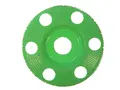 Slipedisk. Flat, med Hull. &#216;100mm Carbide Coated - Gr&#248;nn/Grov