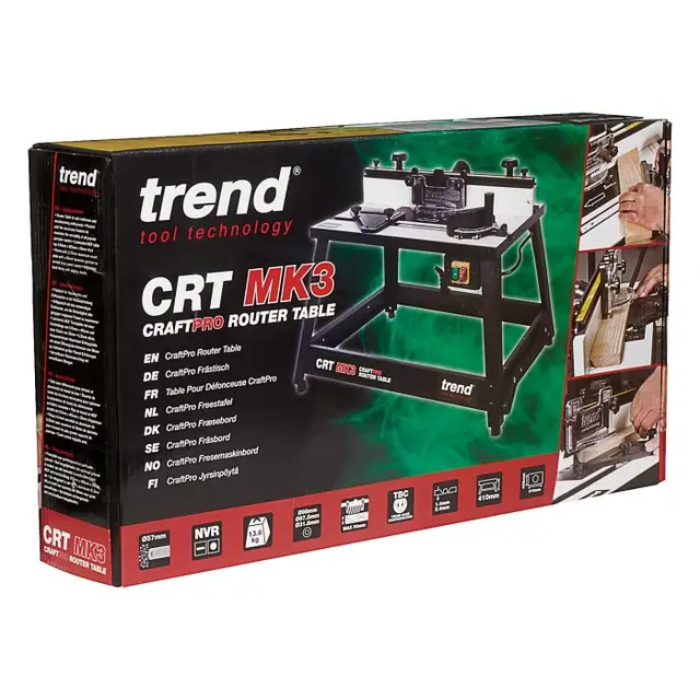 Trend Benkemodell Fresebord CRT/MK3/EURO Komplett med bryter og mye utstyr. 