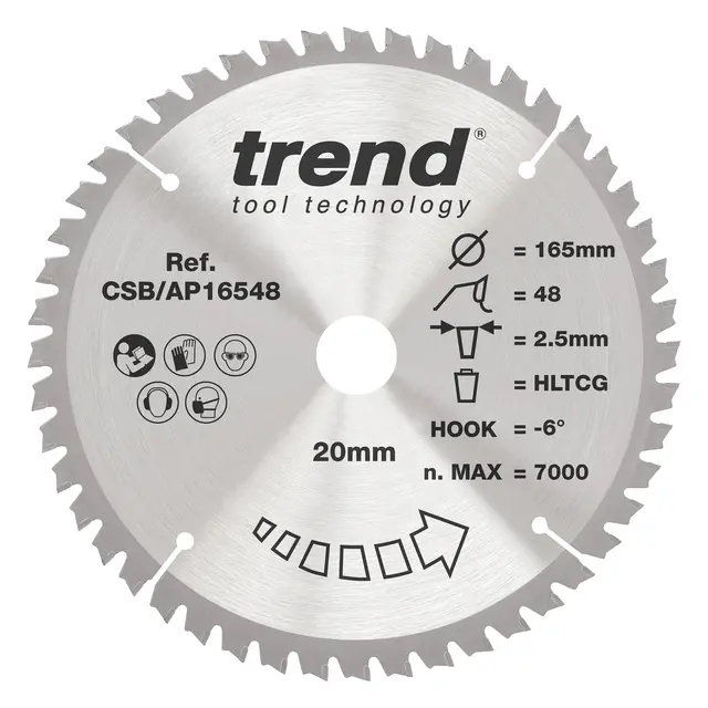 165mm | 48T | Alu/Plast Sirkelsag | Ekstra fin 