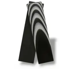 UltreX G10 svart/grå skaftplater Par – 6.4 × 38.1 × 152.4 mm