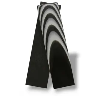 UltreX G10 svart/grå skaftplater Par – 6.4 × 38.1 × 152.4 mm