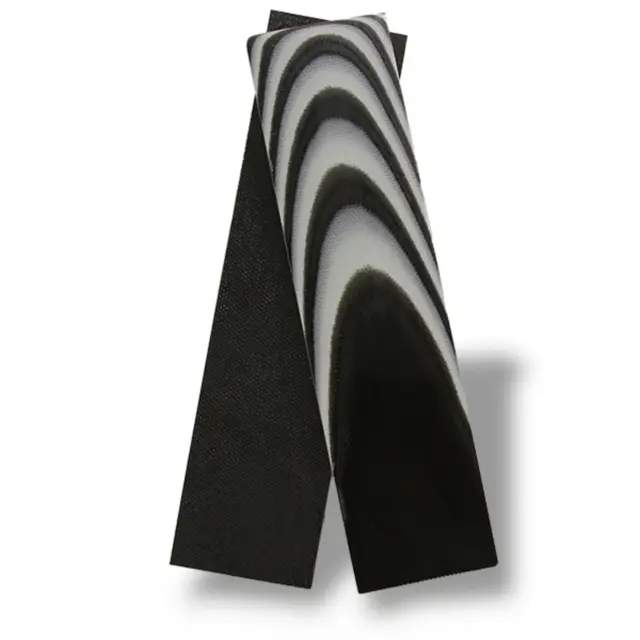 UltreX G10 svart/grå skaftplater Par – 6.4 × 38.1 × 152.4 mm 