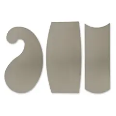 Veritas sett med 3 buede skraper 0,6 mm tykke