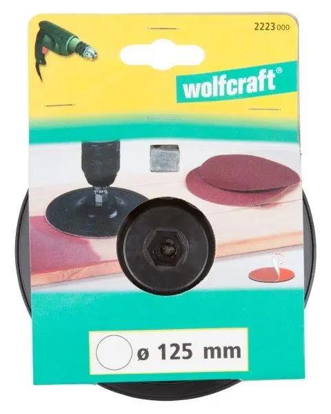 Støtteskive med borrelås S=8mm ø125mm 
