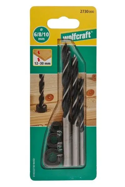 Dybelbor med dybdestopper 6, 8, 10mm Sett 