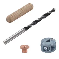 Dybelsett - Wolfcraft 6, 8 eller 10mm