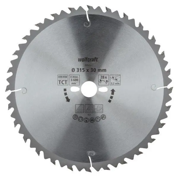 Bordsagblad TCT. 315mm. 28 tenner Green Line. Universal 
