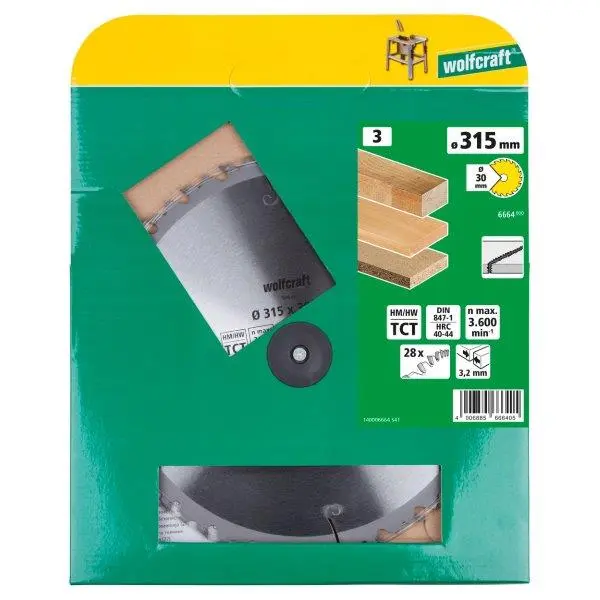 Bordsagblad TCT. 315mm. 28 tenner Green Line. Universal 