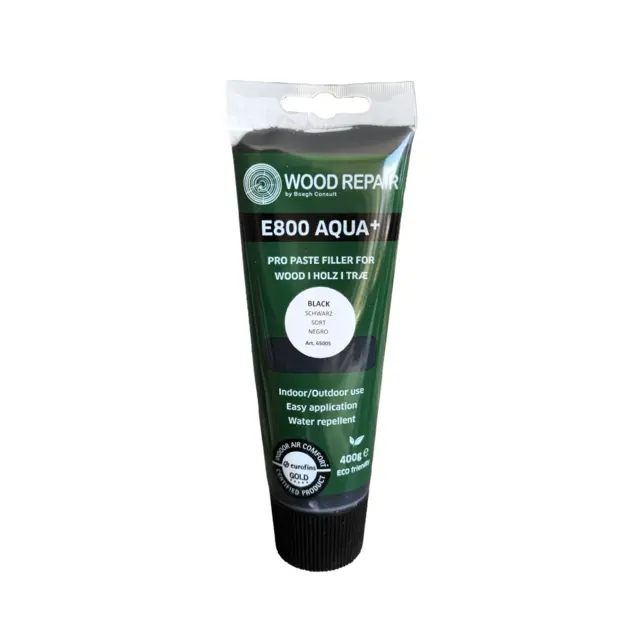 E800 Aqua+ tresparkel 400g Svart Gjennomfarget og vannbestandig 