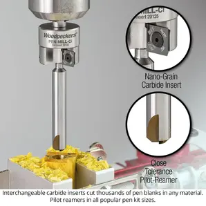 Sett Med Woodpecker Endetrimmer 12 st&#248;rrelser. Med hardmetallbits